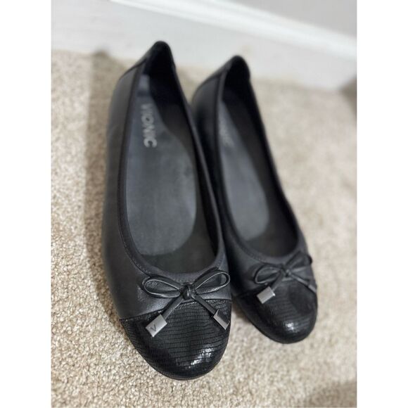 Vionic women’s ballet flat size 6.5 black bow - Picture 3 of 7